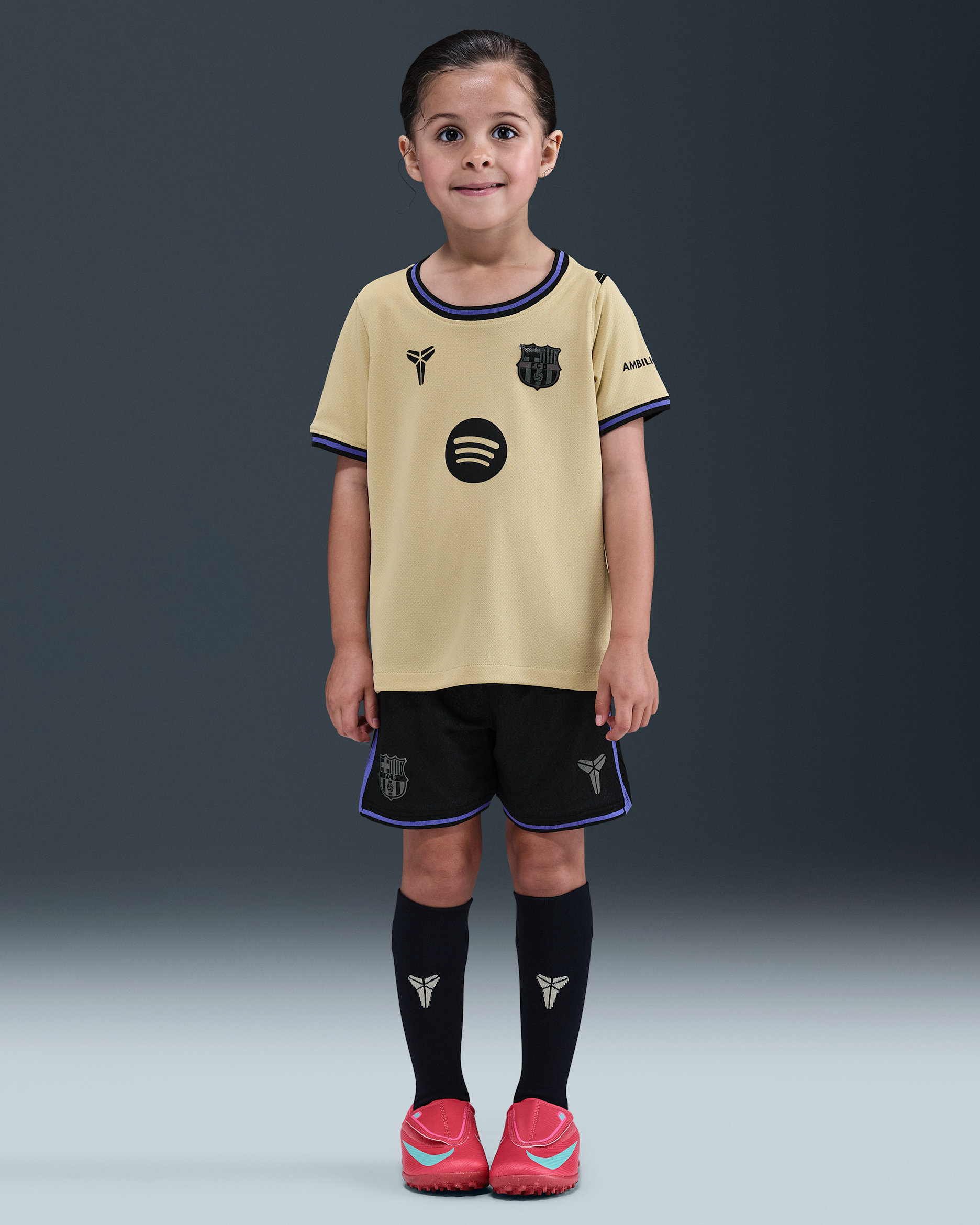 F.C. Barcelona 2025/26 Stadium Away Younger Kids' Kobe Football